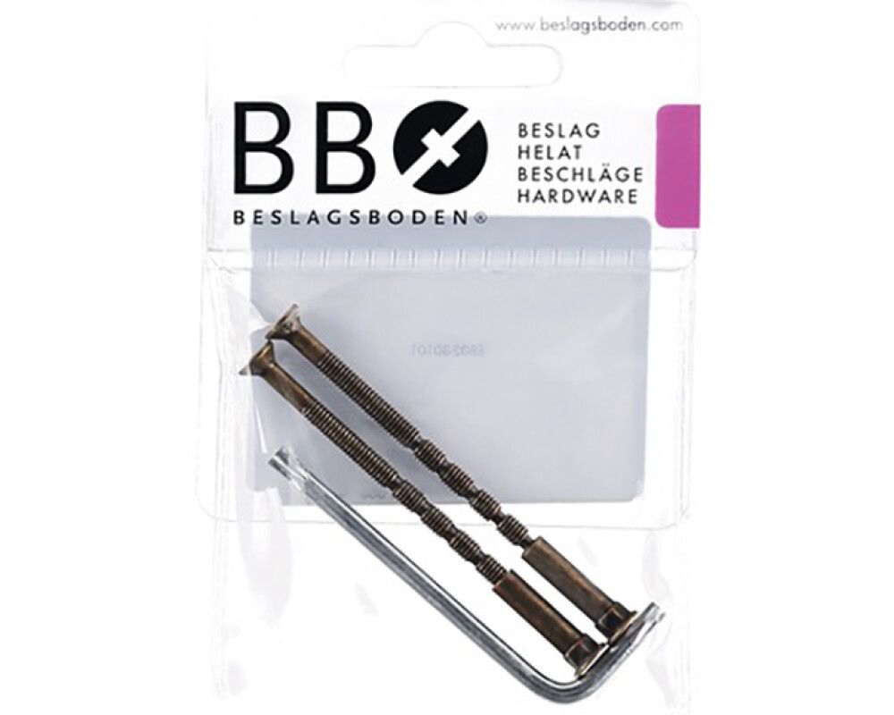Kiinnitysruuvi ja hylsy Beslagsboden T122A
