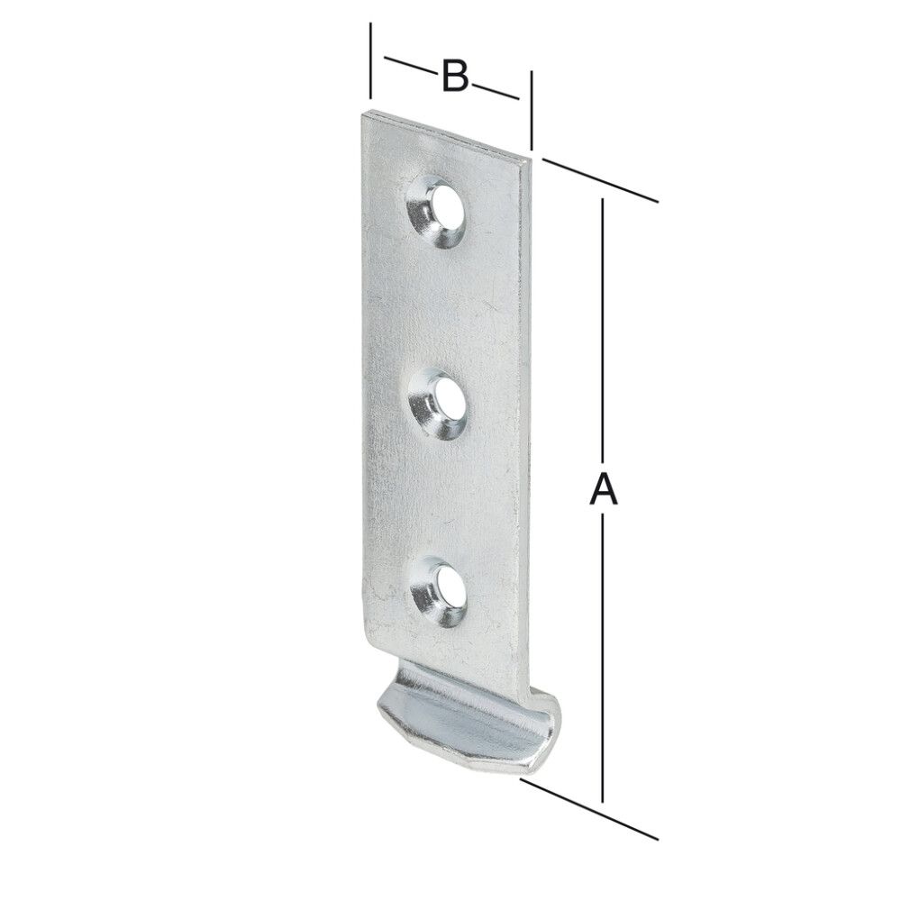 Sulkuhaka malli D 46 x 18 mm sinkitty