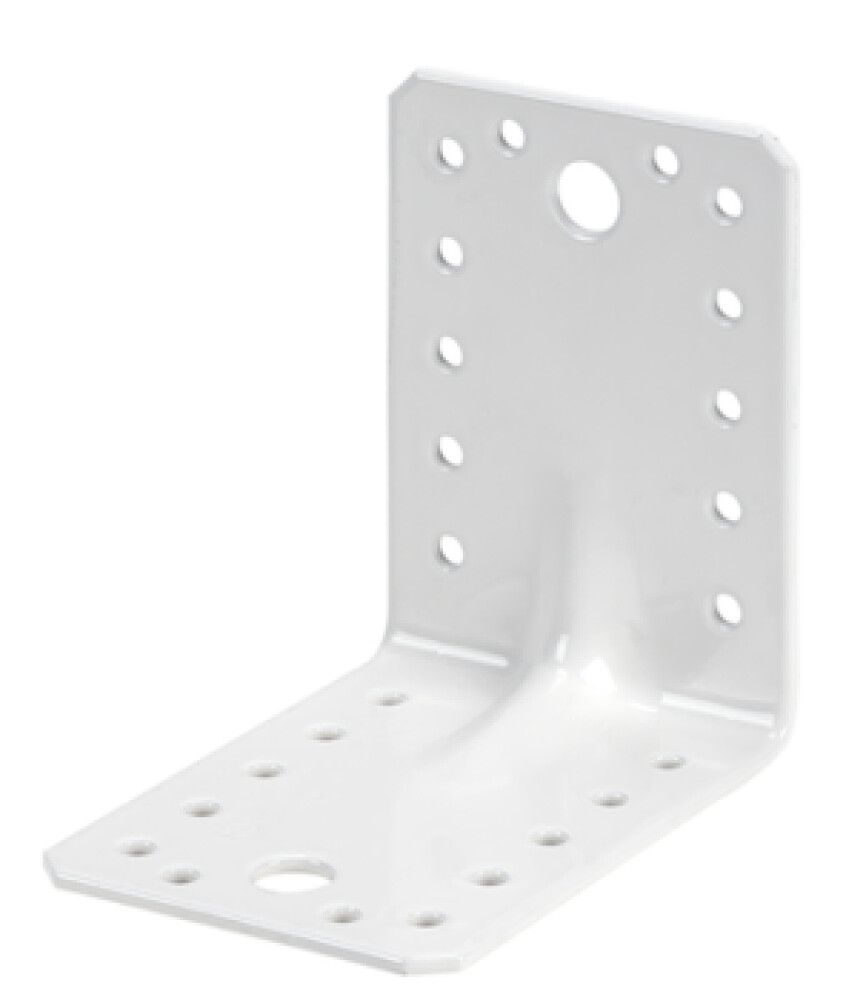 Kulmarauta 90 x 90 x 65 mm teräs valkoinen