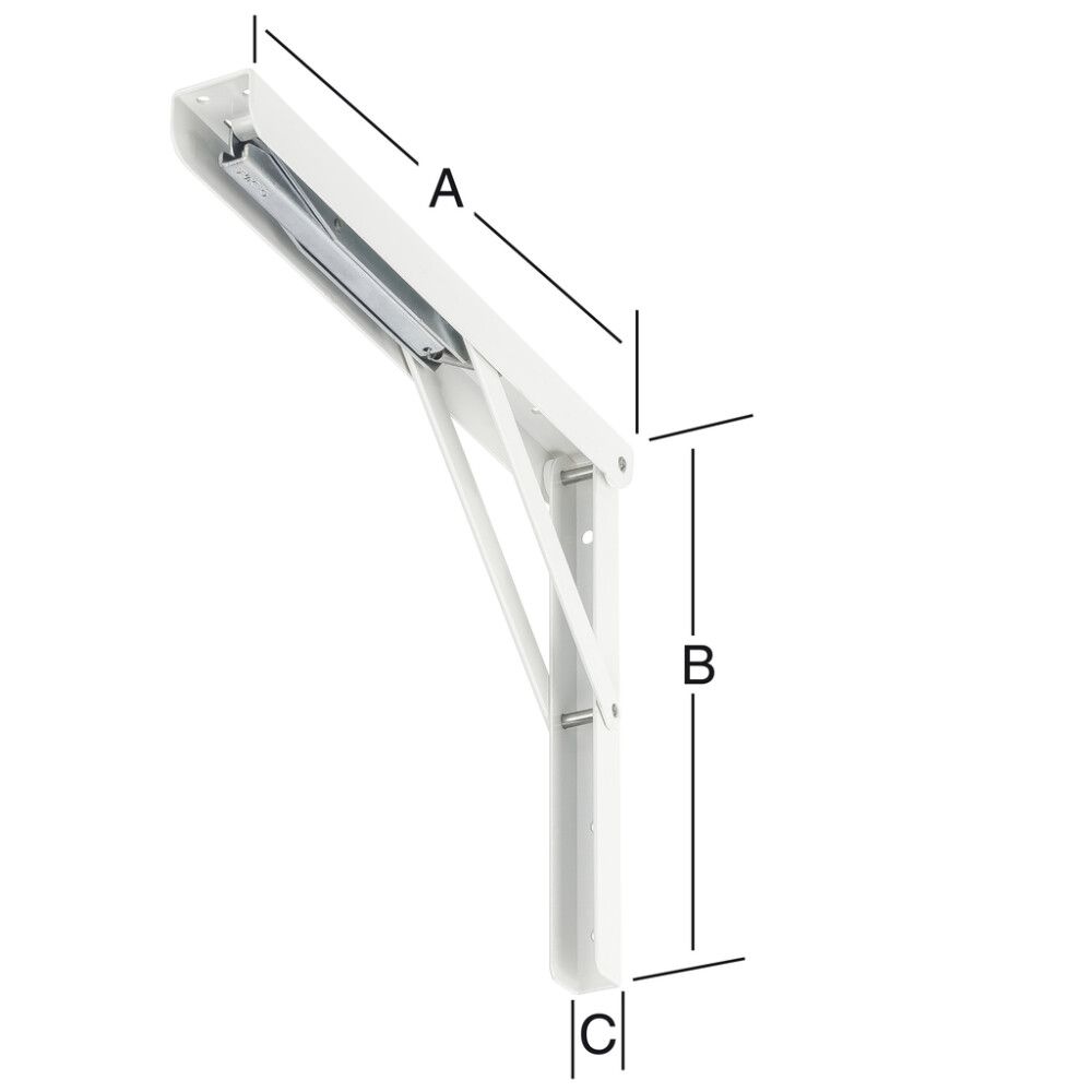 Kulmakannatin Multi-Line Valkoinen 400 mm
