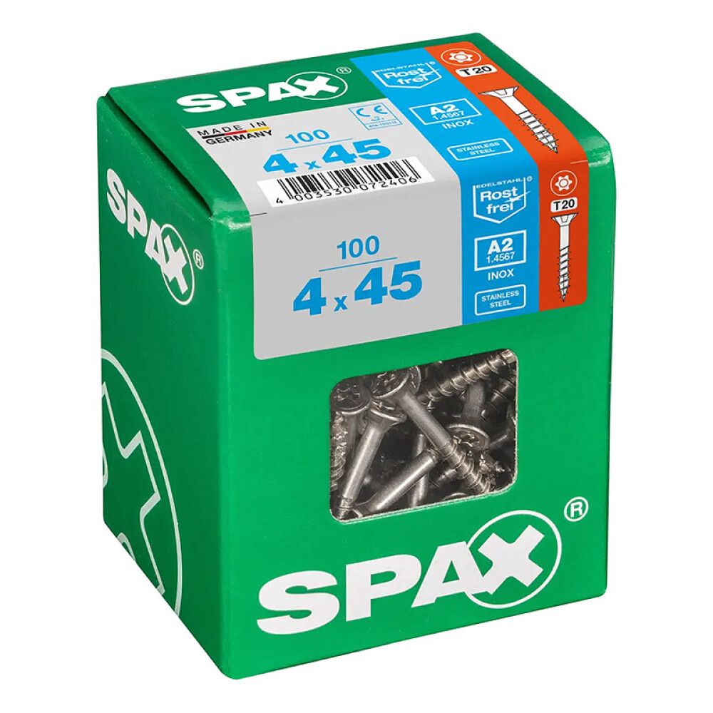 Ruostumaton Universal Ruuvi Spax A2 TRX 4x45 L 1