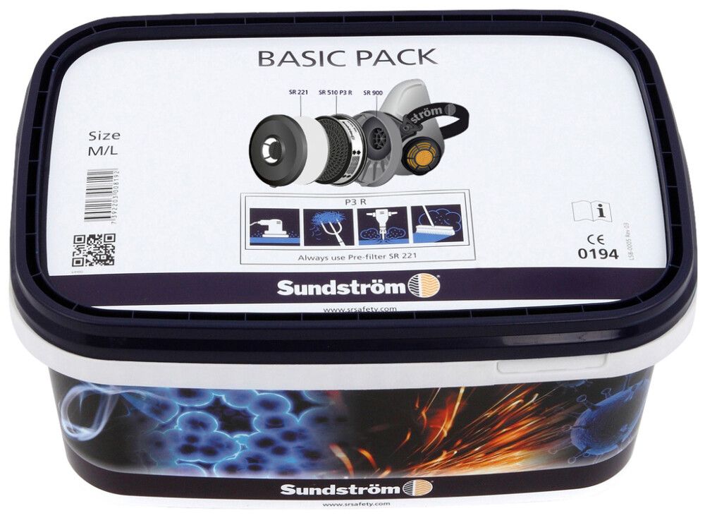 Puolinaamari Sundström Basic Pack SR 900 M,  SR 510, SR 221