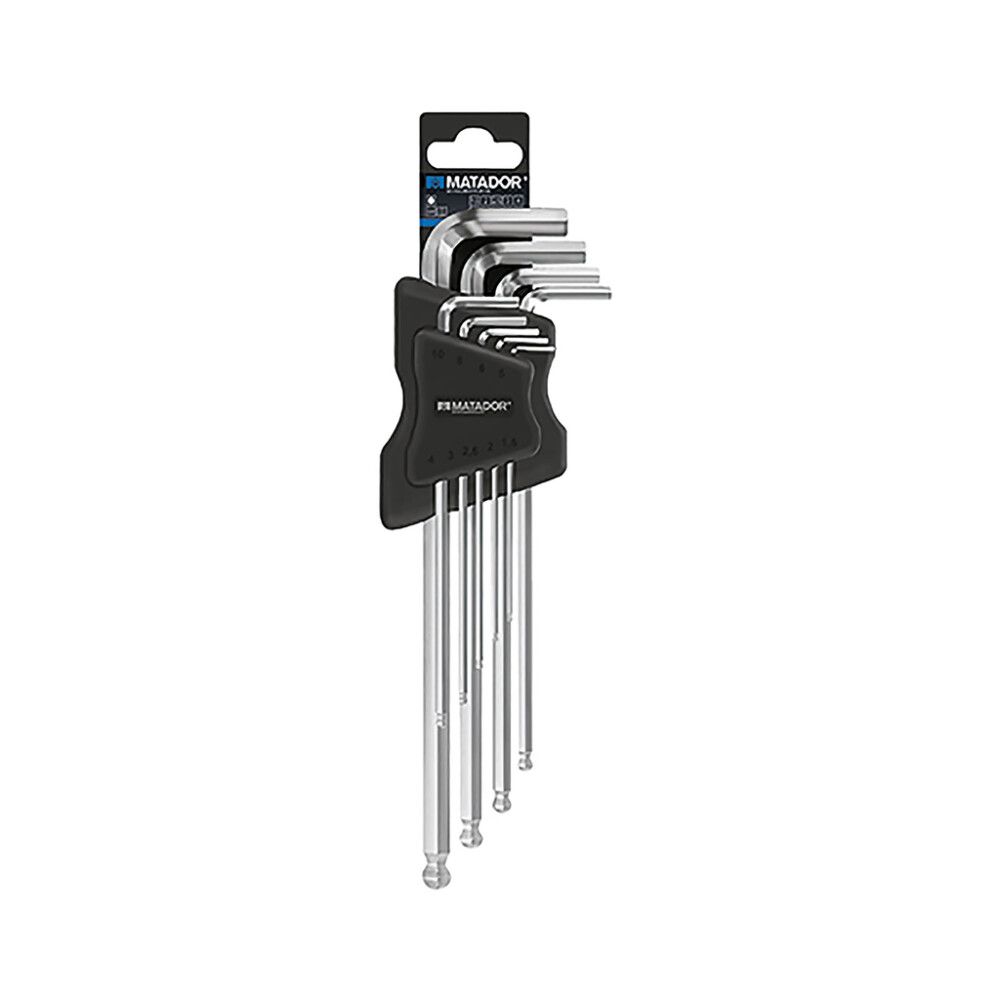 Kuusiokoloavainsarja Matador pallopää 1,5–10 mm 9-os