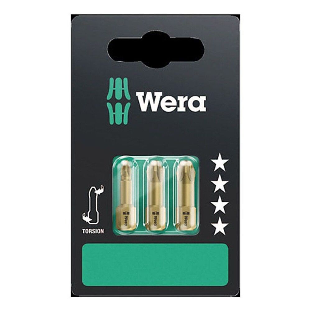 Ruuvauskärkisarja Wera 855/1 TH Pozidriv PZ1/PZ2/PZ3 x 25 mm 3 kpl/pkt