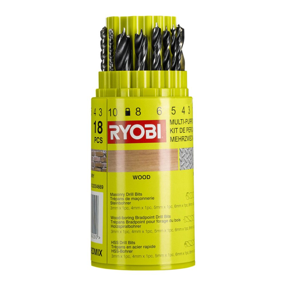 Poranteräsetti Ryobi RAK18DMIX 18-os