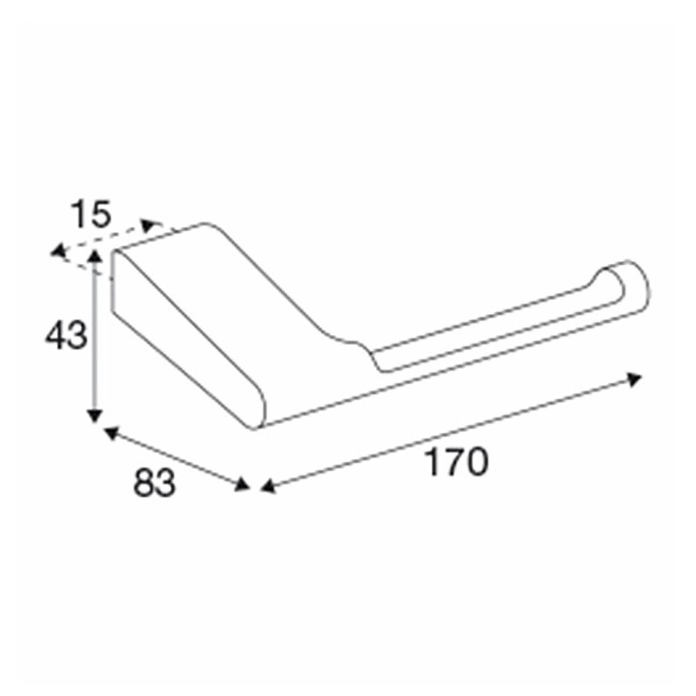 WC-paperiteline Pressalit Style 17 x 8,3 cm, useita värivaihtoehtoja Mattamusta