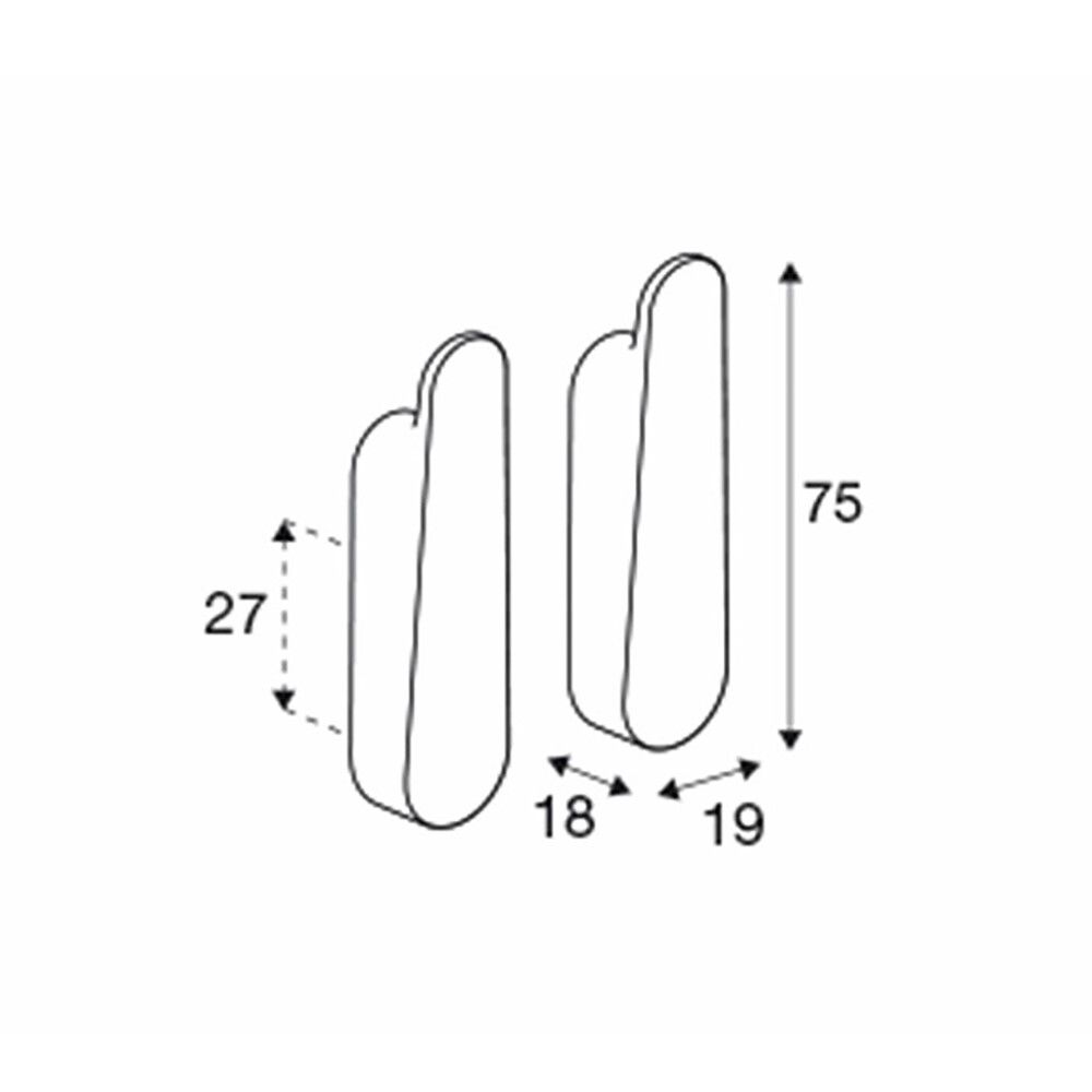 Pyyhekoukkupari Pressalit Style 75 mm, useita värivaihtoehtoja Harjattu messinki
