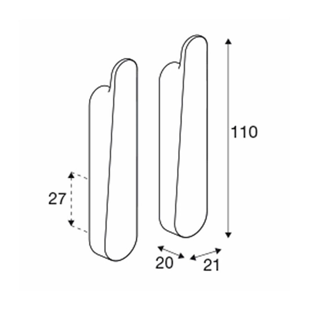 Pyyhekoukkupari Pressalit Style 110 mm, useita värivaihtoehtoja Harjattu messinki