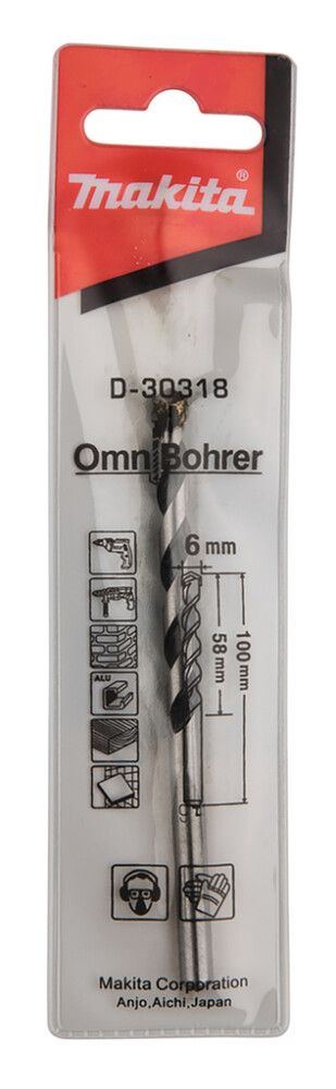 Monikäyttöporanterä Makita Omnibohrer 6 mm