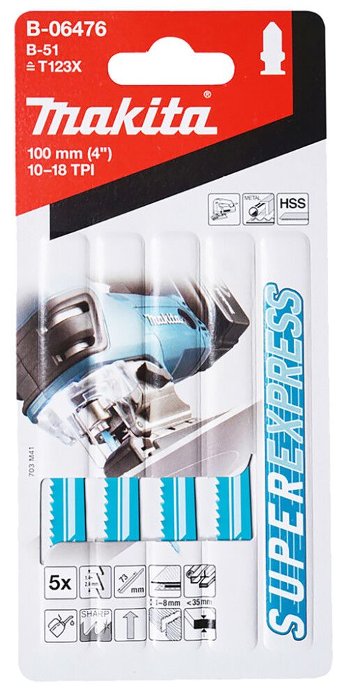 Pistosahanterä Makita 77 mm B51 5 kpl