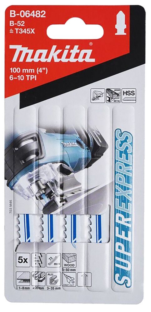 Pistosahanterä Makita 73 mm B52 5 kpl