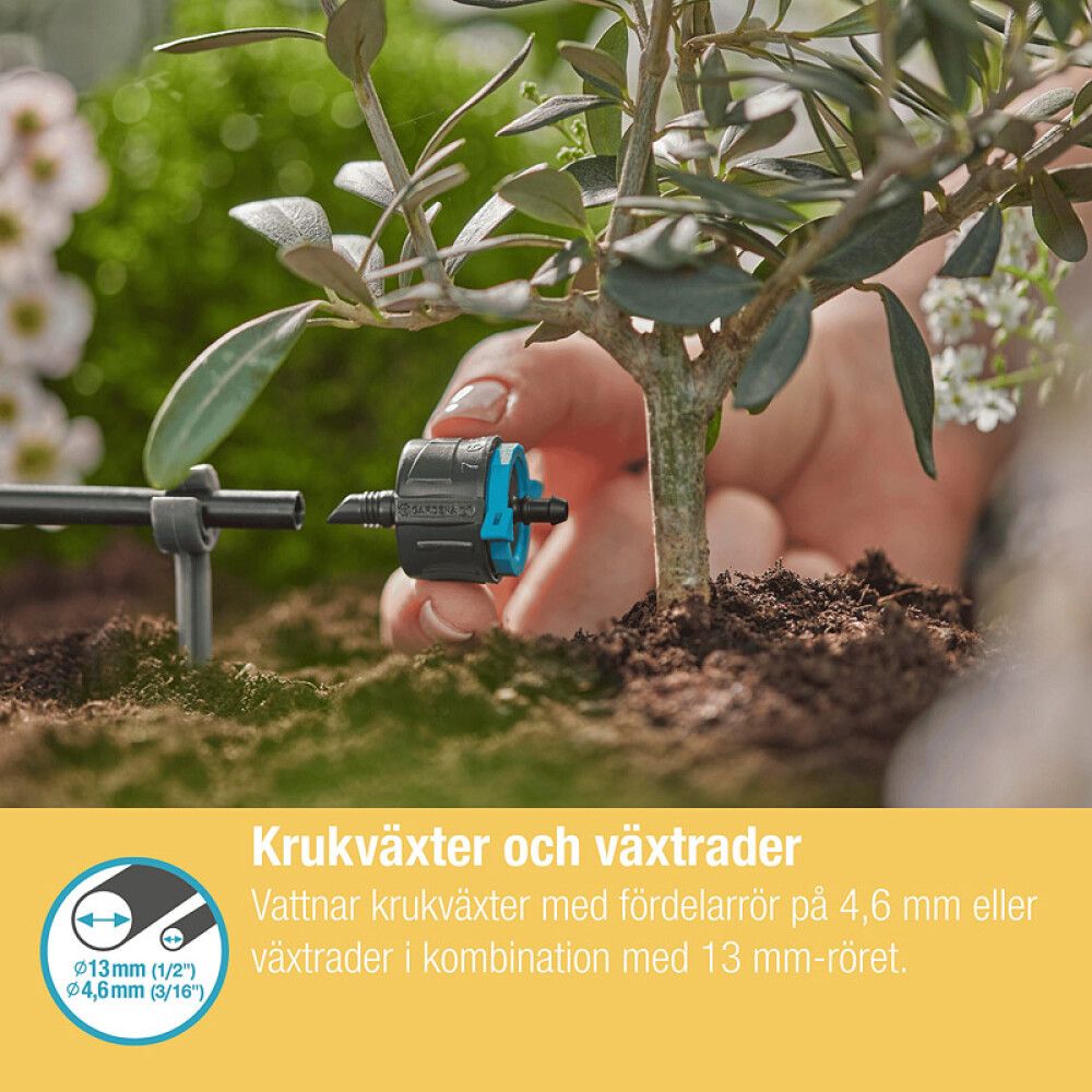 Päätytippusuutin Gardena Micro-Drip säädettävä 8 l