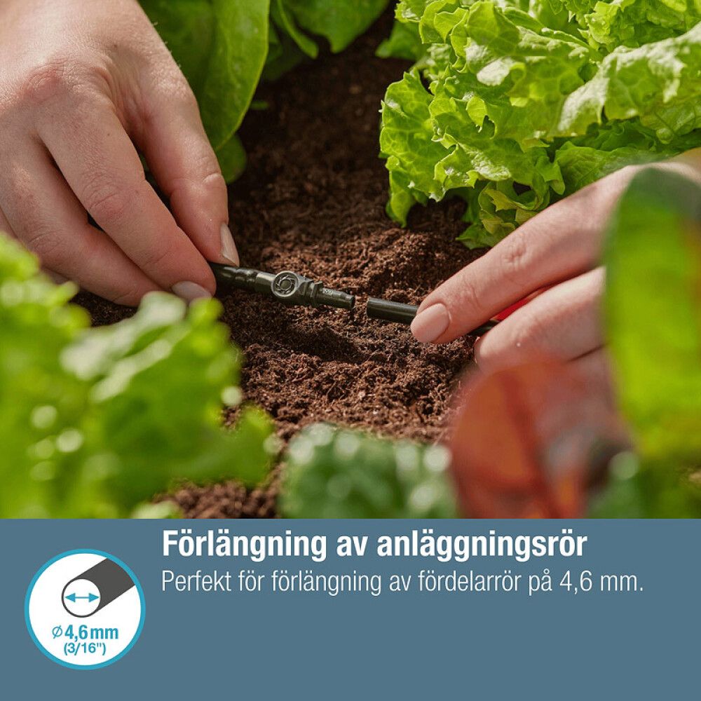 Jatkoliitin Gardena Micro-Drip 4,6 mm