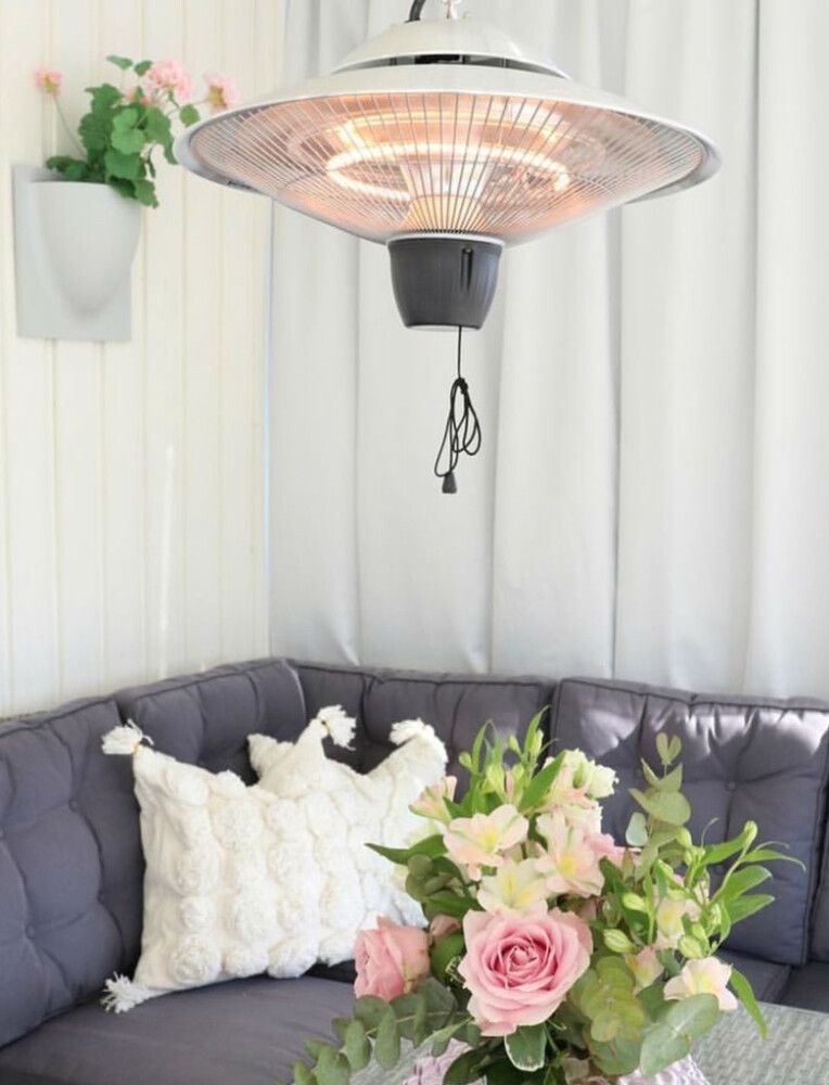 Terassilämmitin ja -valaisin Termo Verona 600-1500 W IP24 valkoinen