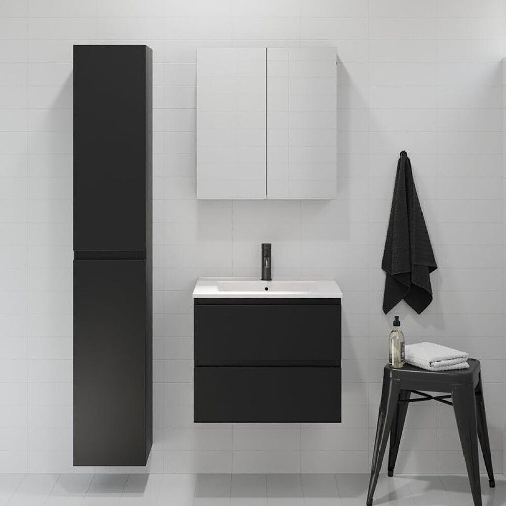 Allaskaappi Riva Camden musta 60 cm