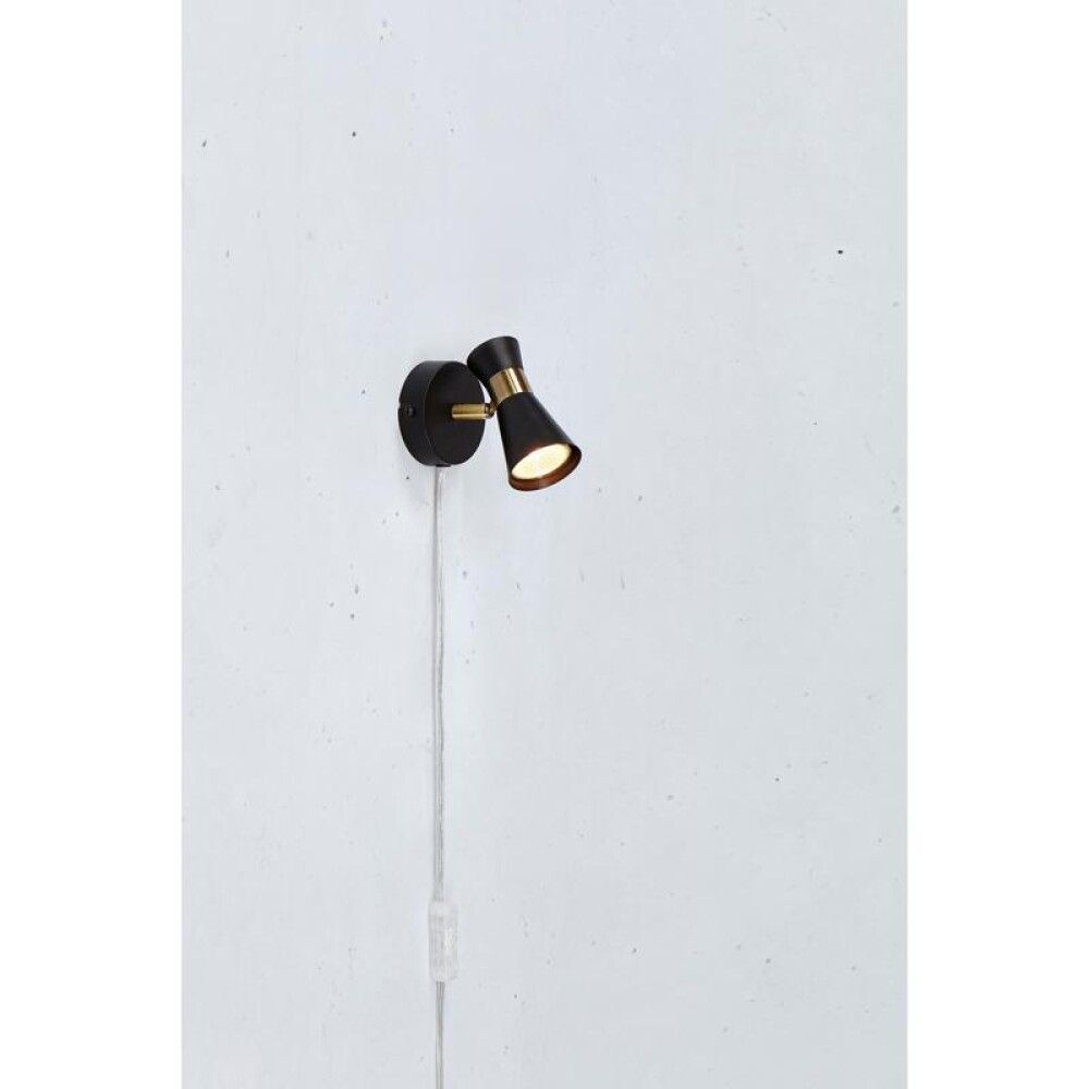 Seinävalaisin Markslöjd Folie musta/messinki