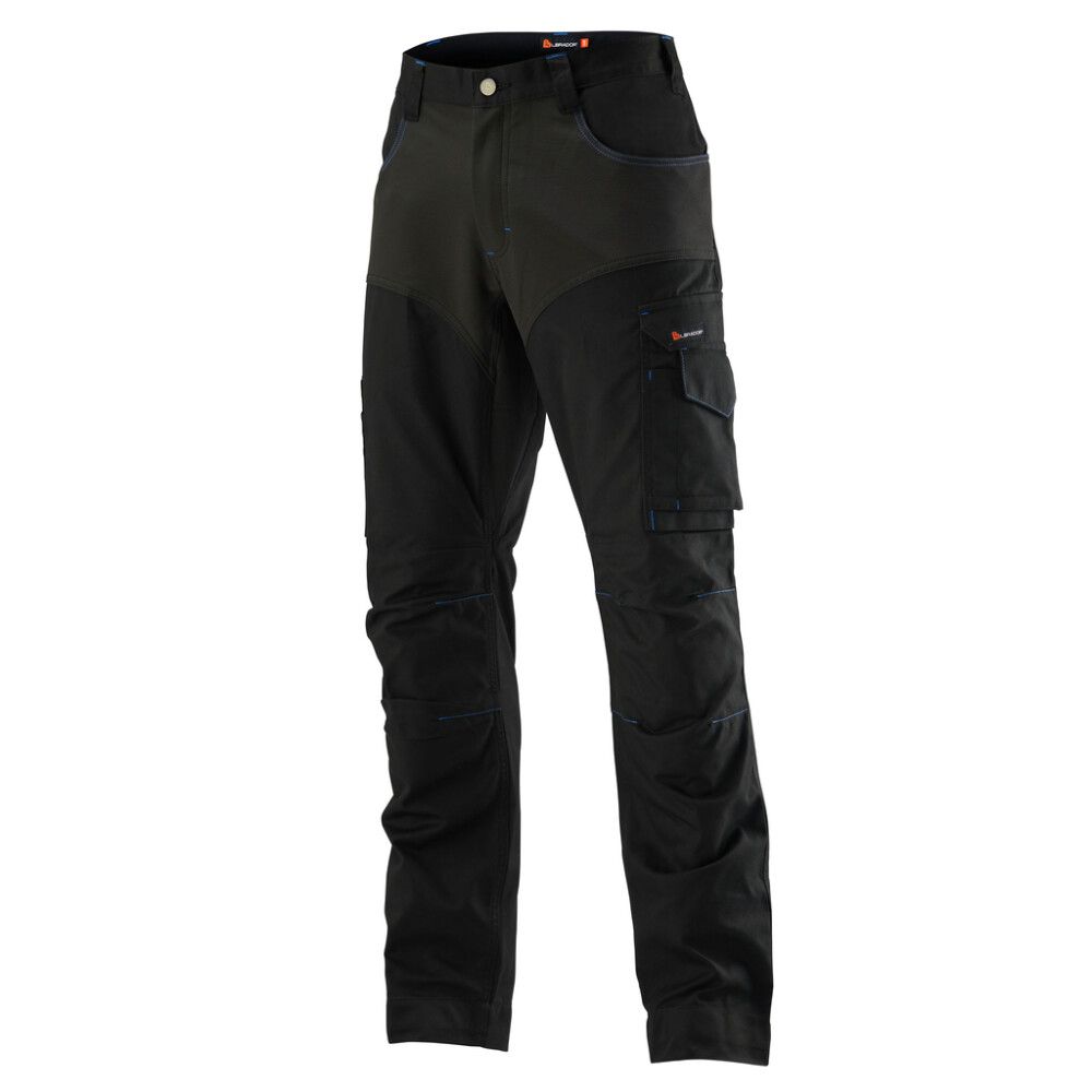 Työhousut L.Brador 1091B musta/sininen