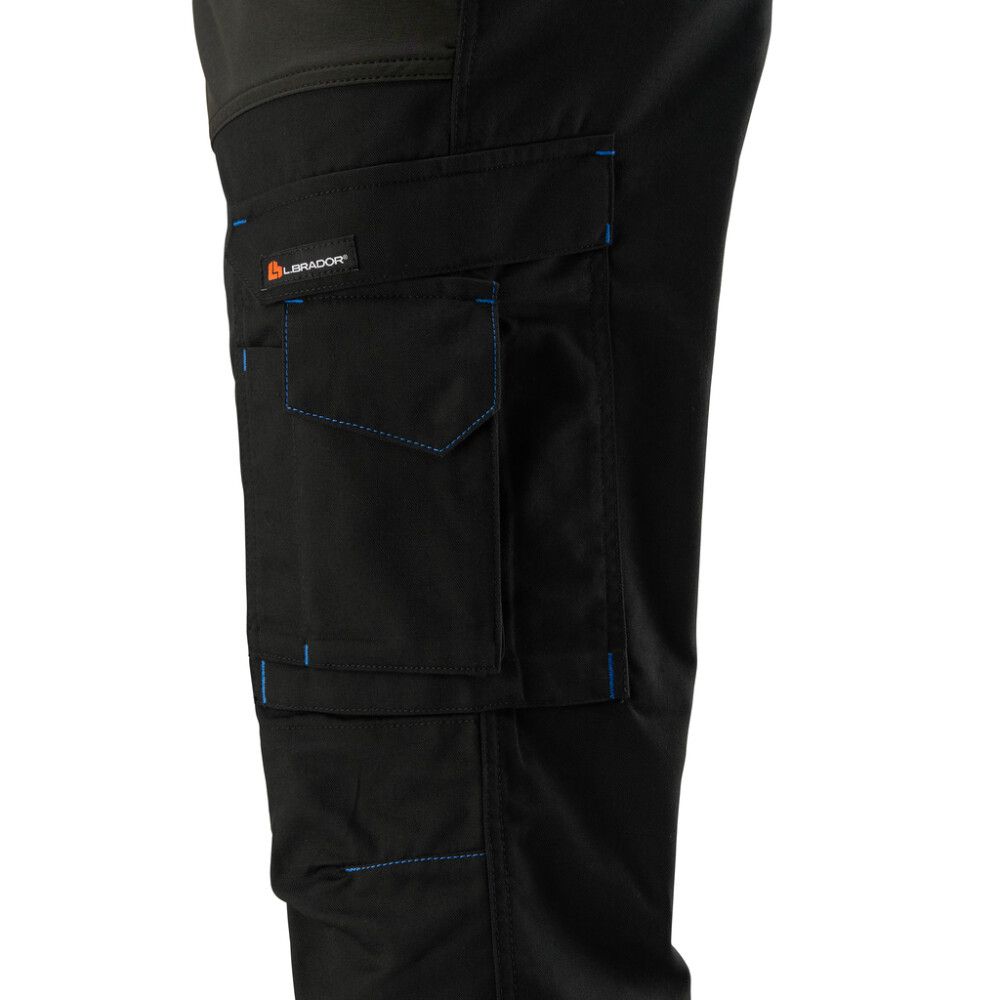 Työhousut L.Brador 1091B musta/sininen 46
