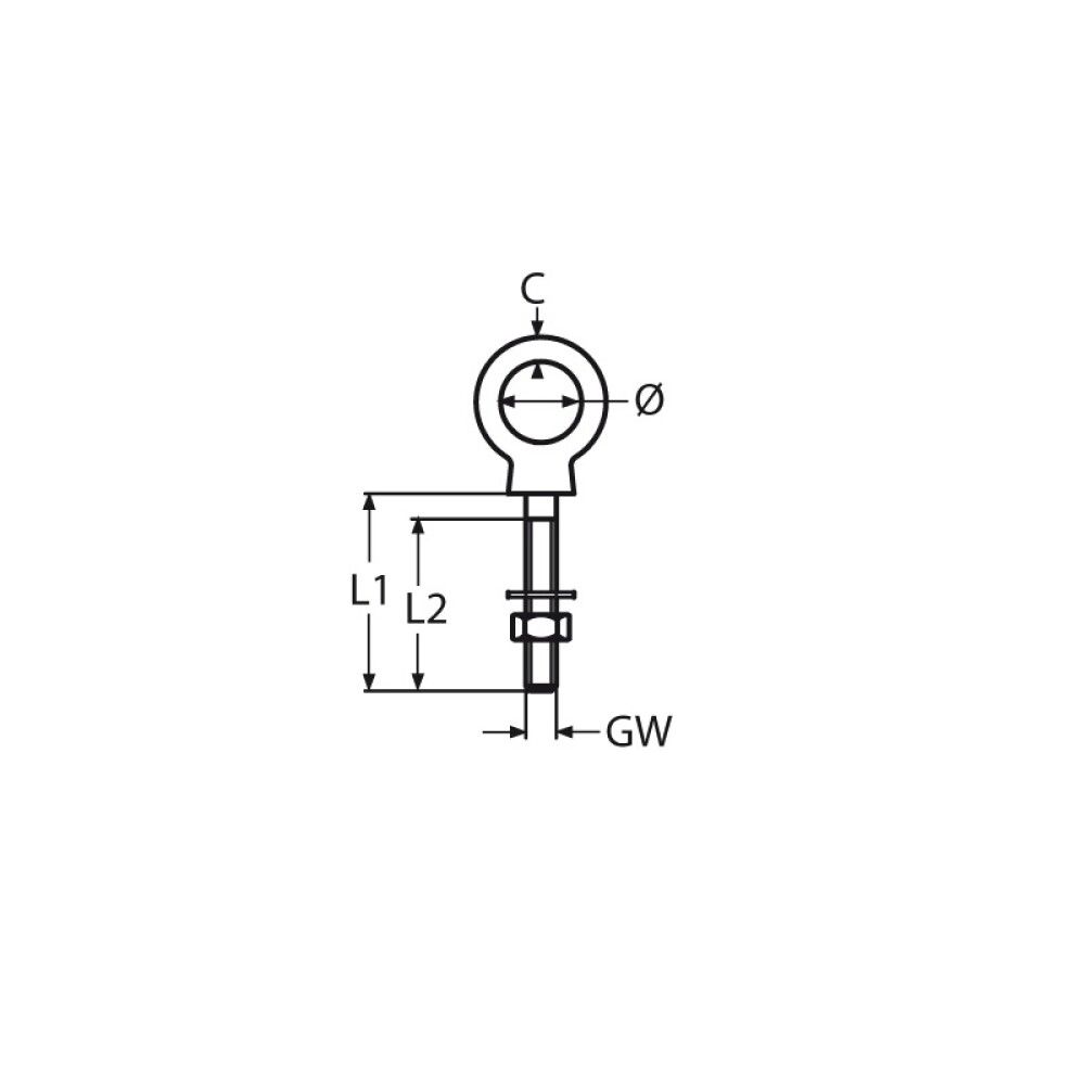 Silmukkapultti Marinetech RST 8 x 80 mm