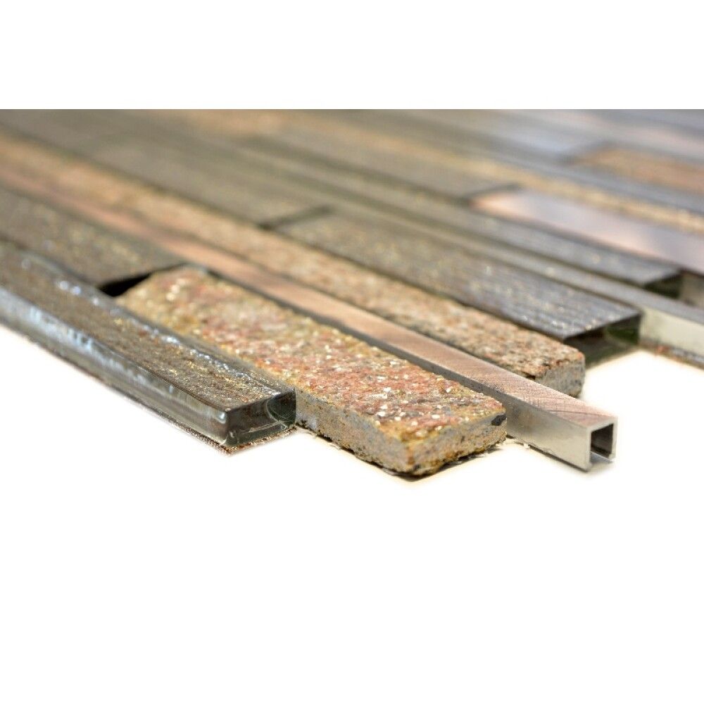 Mosaiikkilaatta Crystal XAM GV74 Beige/Ruskea 29,8 x 31 cm