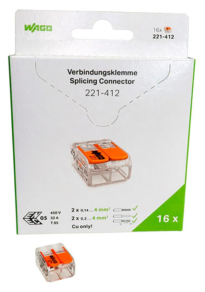 Rasialiitin Wago 221 2-nap 16 kpl