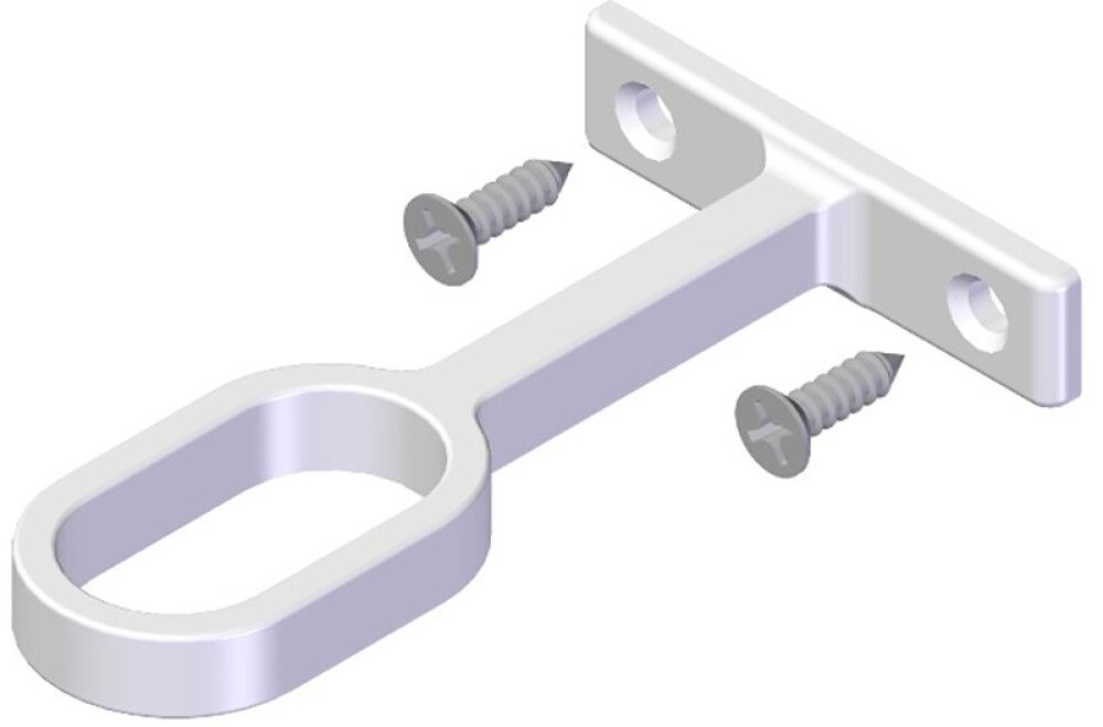 Kattokeskikannatin Lundbergs Vaatetangolle Valkoinen