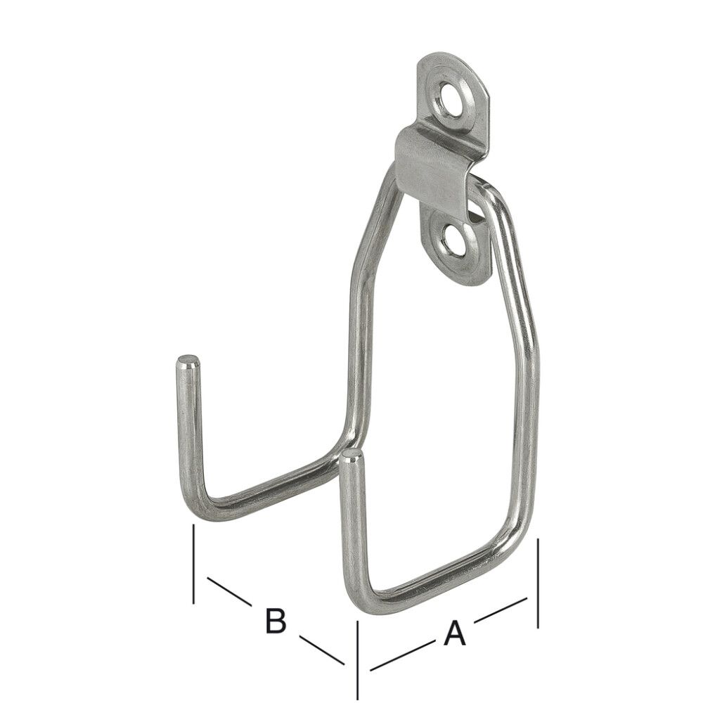 Kaksoiskoukku RST 52 x 55 mm 20 kg