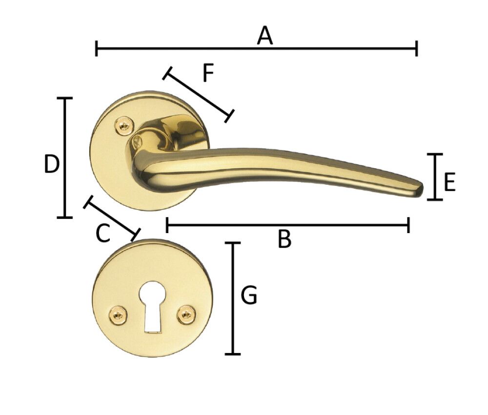 Väliovenpainike Beslagsboden SPAR B284PNS Kiillotettu Messinki PVD