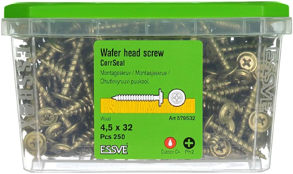 Ohutlevyruuvi Essve 4,5 x 32 mm 250 kpl