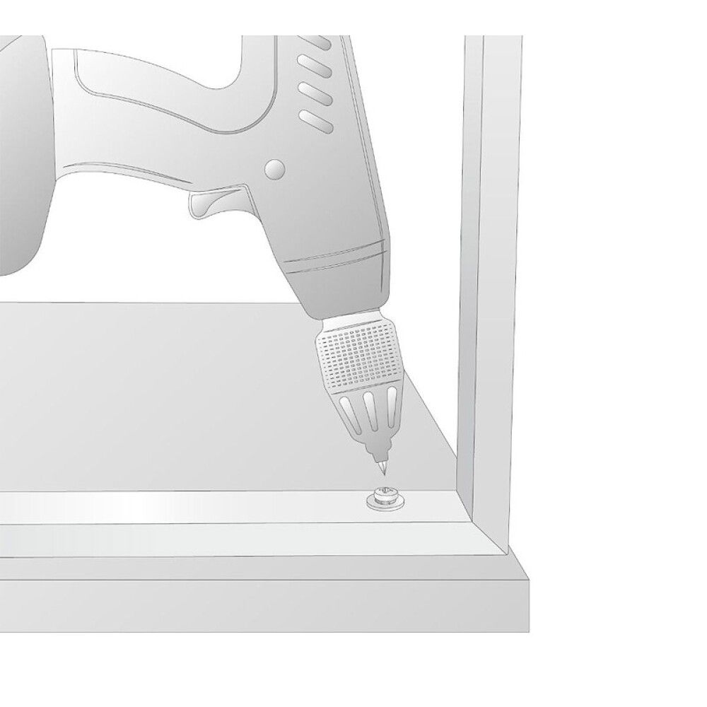 Pöydänjalka Wagner System Musta 400 x 300 mm