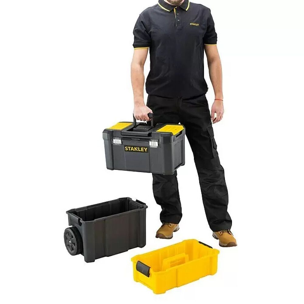 Työkalupakki Stanley Essential Metallisalvoilla