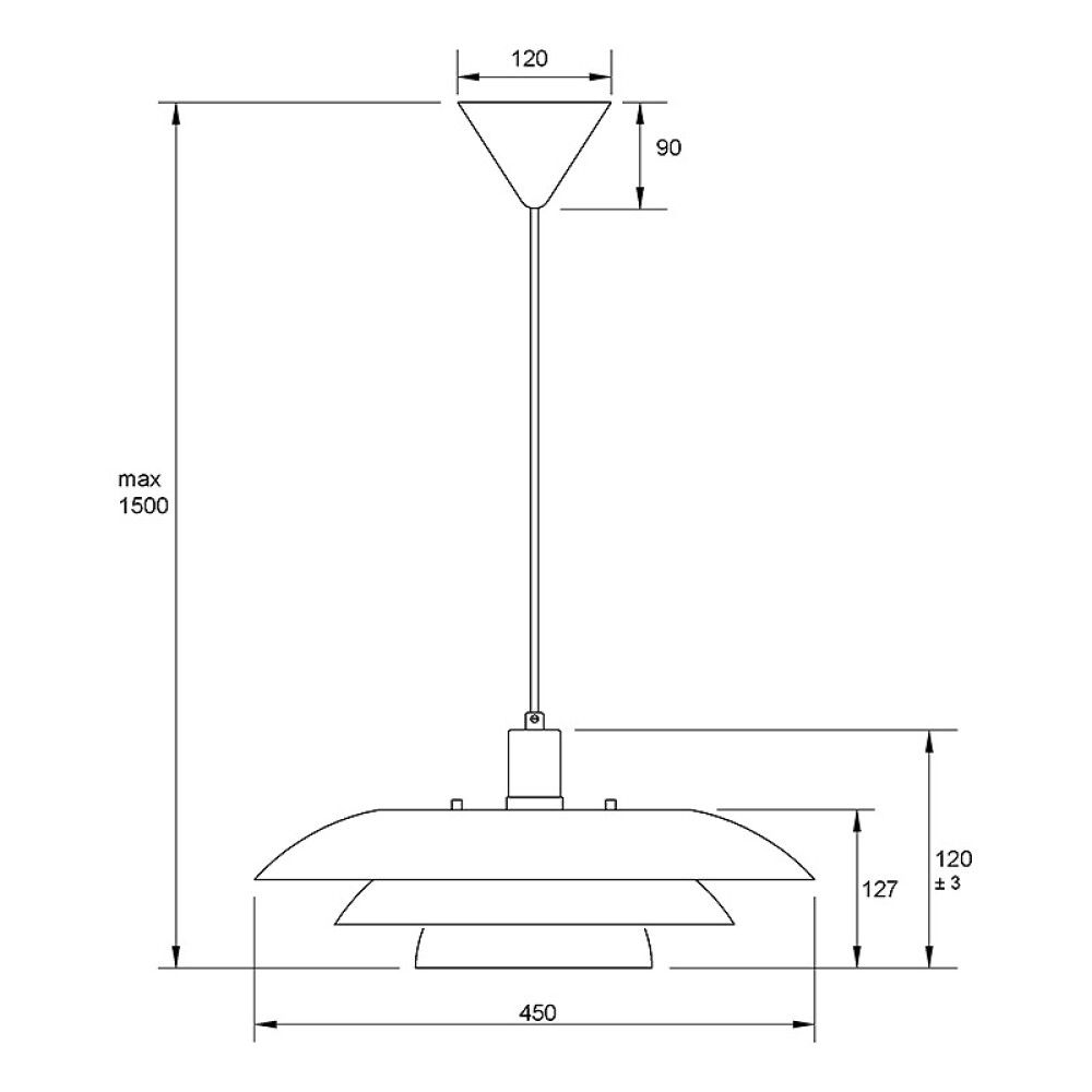 Riippuvalaisin Aneta Epsilon Valkoinen 45 × 45 × 21 cm