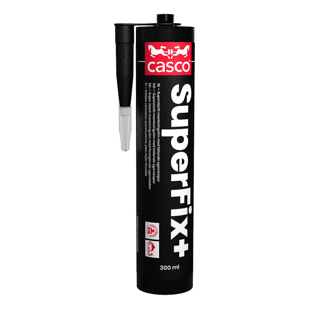 Asennusliima Casco SuperFix+ Musta 300 ml