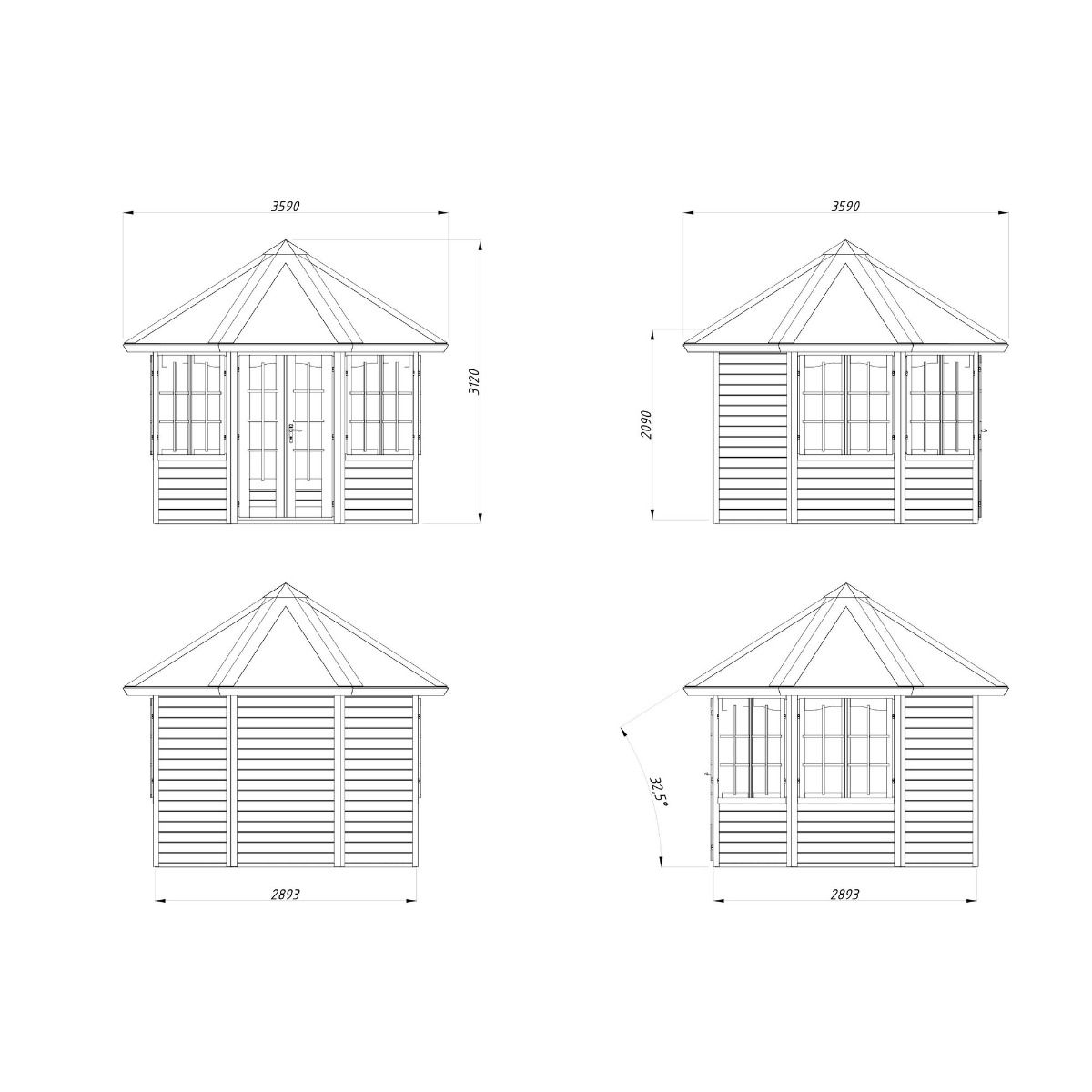 Huvimaja Palmako Veronica 4 6,7 m²