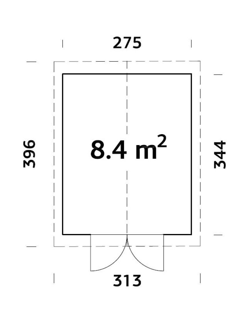 Pihavaja Palmako Martin 8,4 m²