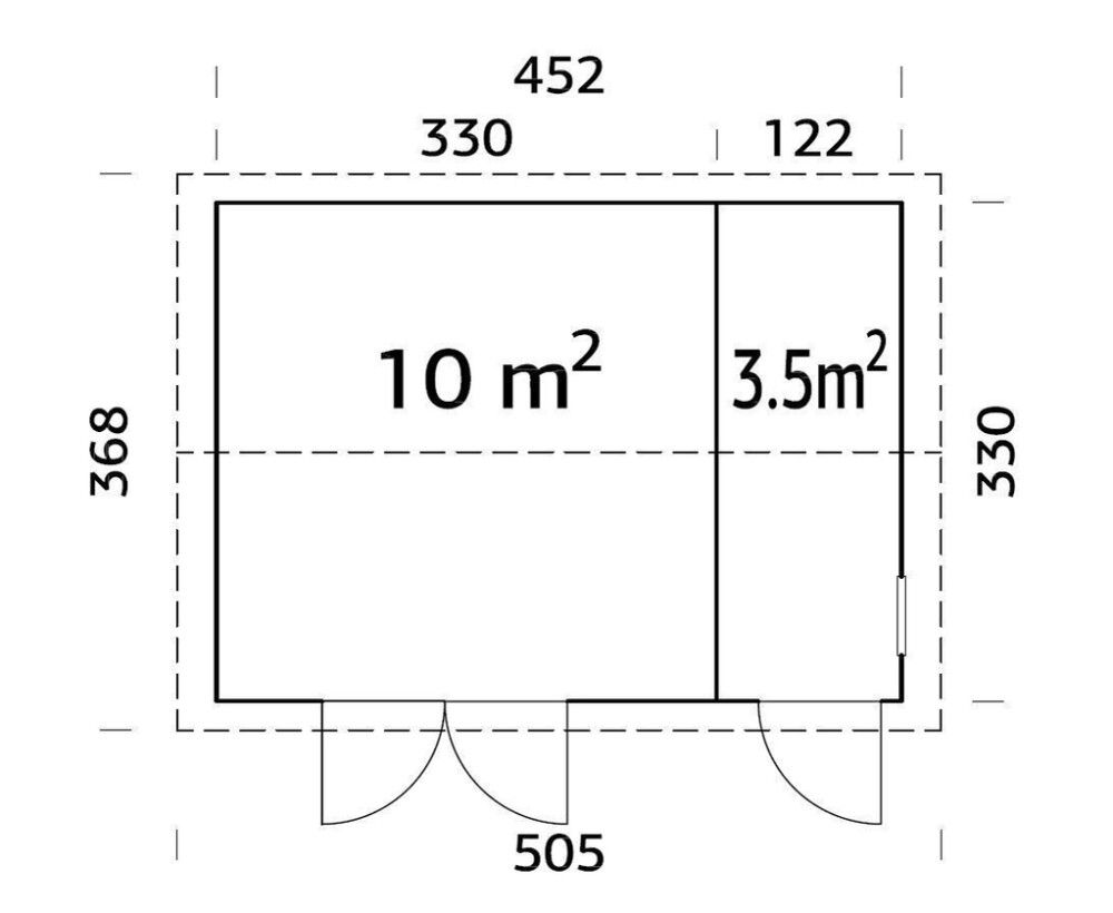 Varasto Palmako Olaf 13,5 m²