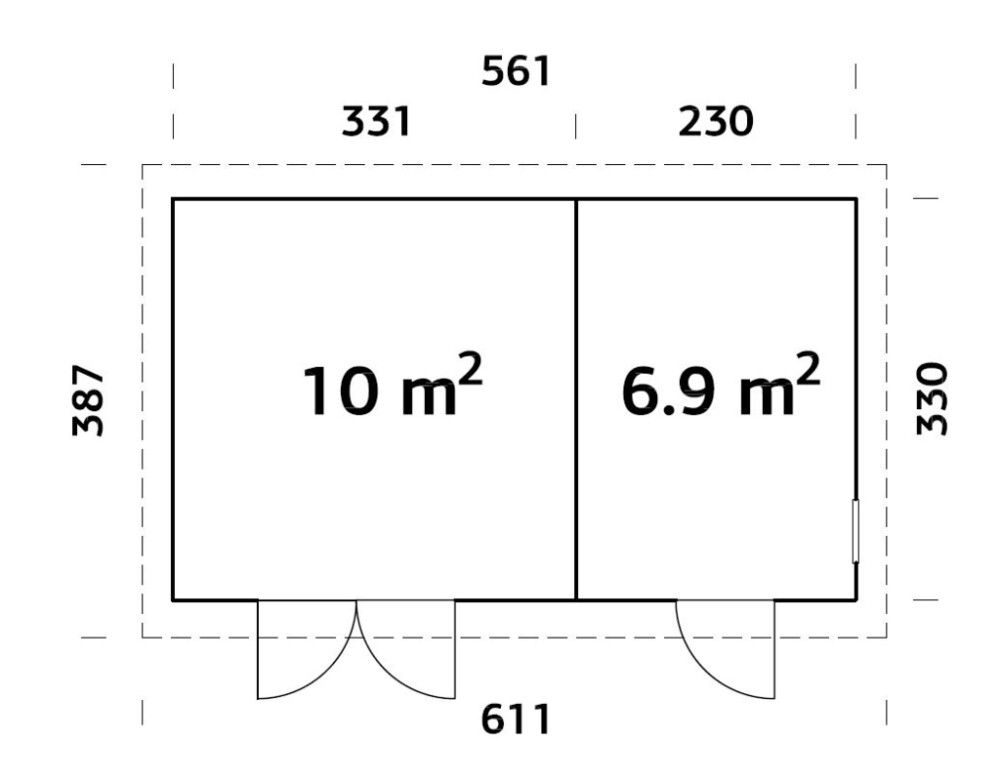 Pihavaja Palmako Kalle 16,9 m²