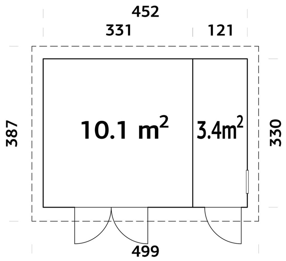 Varasto Palmako Kalle 13,5 m²