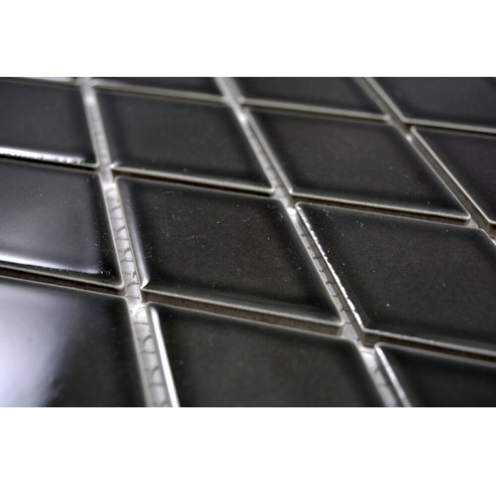 Mosaiikkilaatta Fliesen Diamond Uni musta 26,6 x 30,7 cm