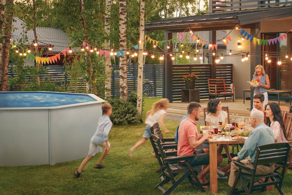 Uima-allas Swim&Fun 350 x 120 cm valkoinen