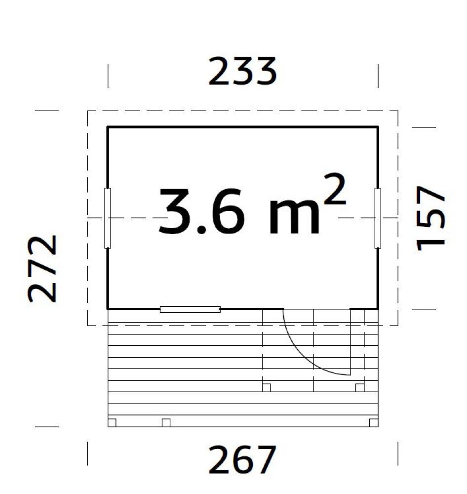 Leikkimökki Palmako Otto 3,6 m²