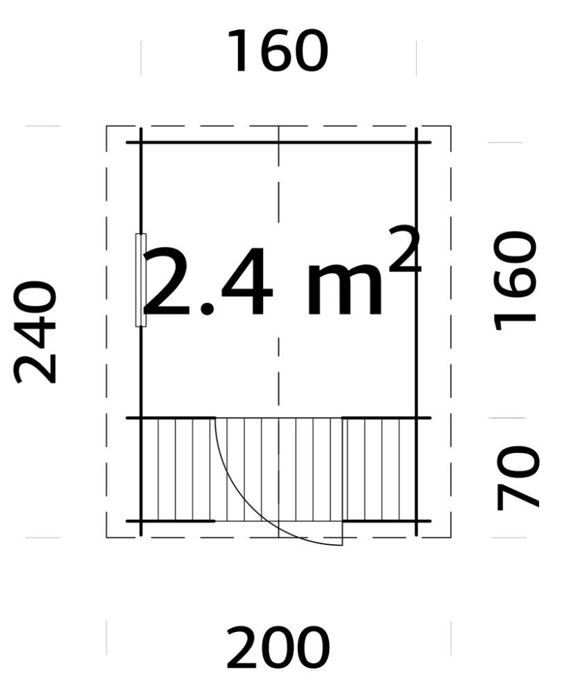Leikkimökki Palmako Sam 2,4 m²