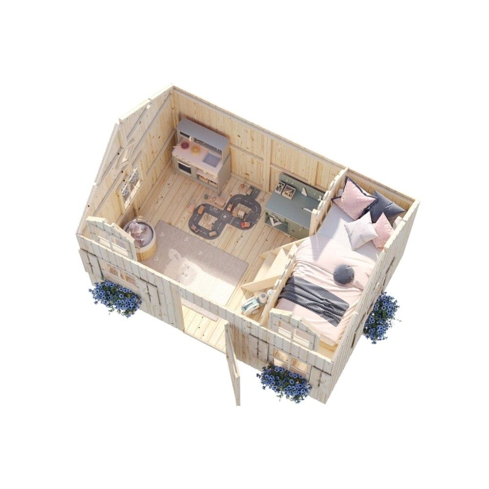 Leikkimökki Palmako Marie parvella 5,2 m²