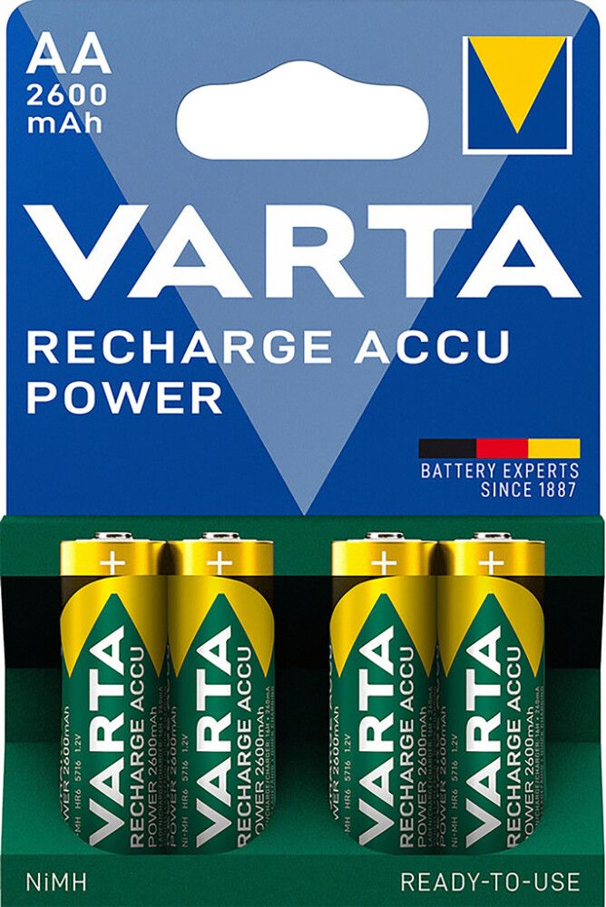 Akkuparisto Varta Recharge Accu Power AA 2600 mAh 4 kpl/pkt