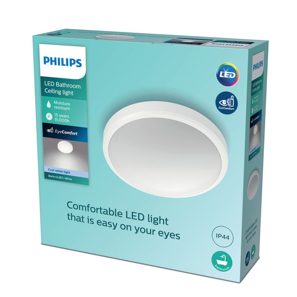 Kylpyhuonevalaisin Philips Doris Valkoinen 17W 4000K