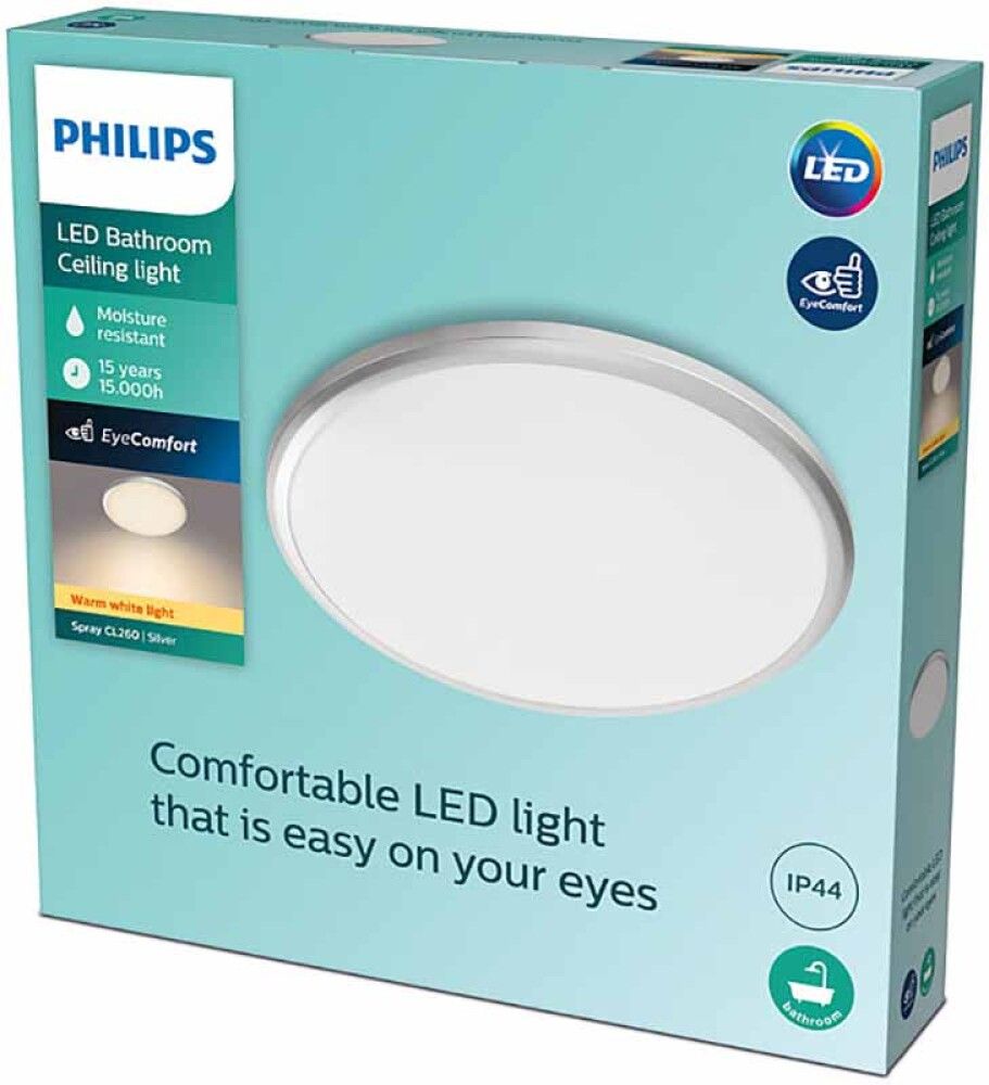 Kylpyhuonevalaisin Philips Spray Hopea 34,7 cm