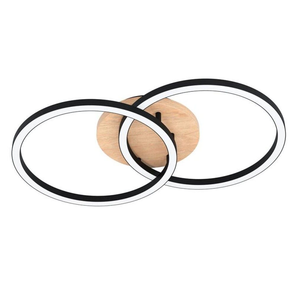 LED-älykattovalaisin Eglo Connect.z Lomaltas 4 x 8W Tammi/Musta/Valkoinen 35 x 58 cm