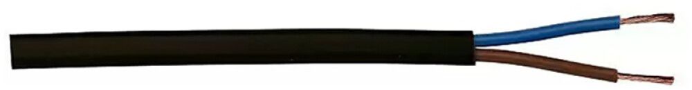 Muovikaapeli Kabelexpress H03VVH2-F 2x0,75 mm² musta 10 m