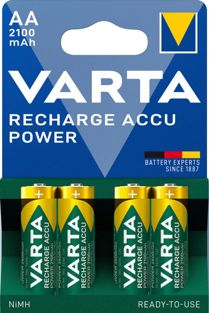 Akkuparisto Varta Recharge Accu Power AA 2100 mAh 4 Kpl