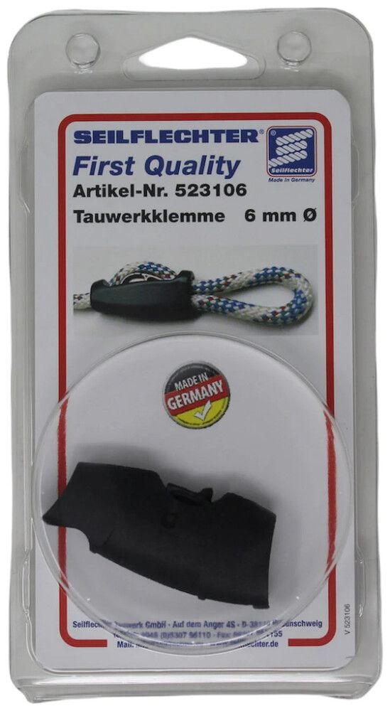 Köysipuristin Seilflechter Super Sharky musta Ø 6 mm